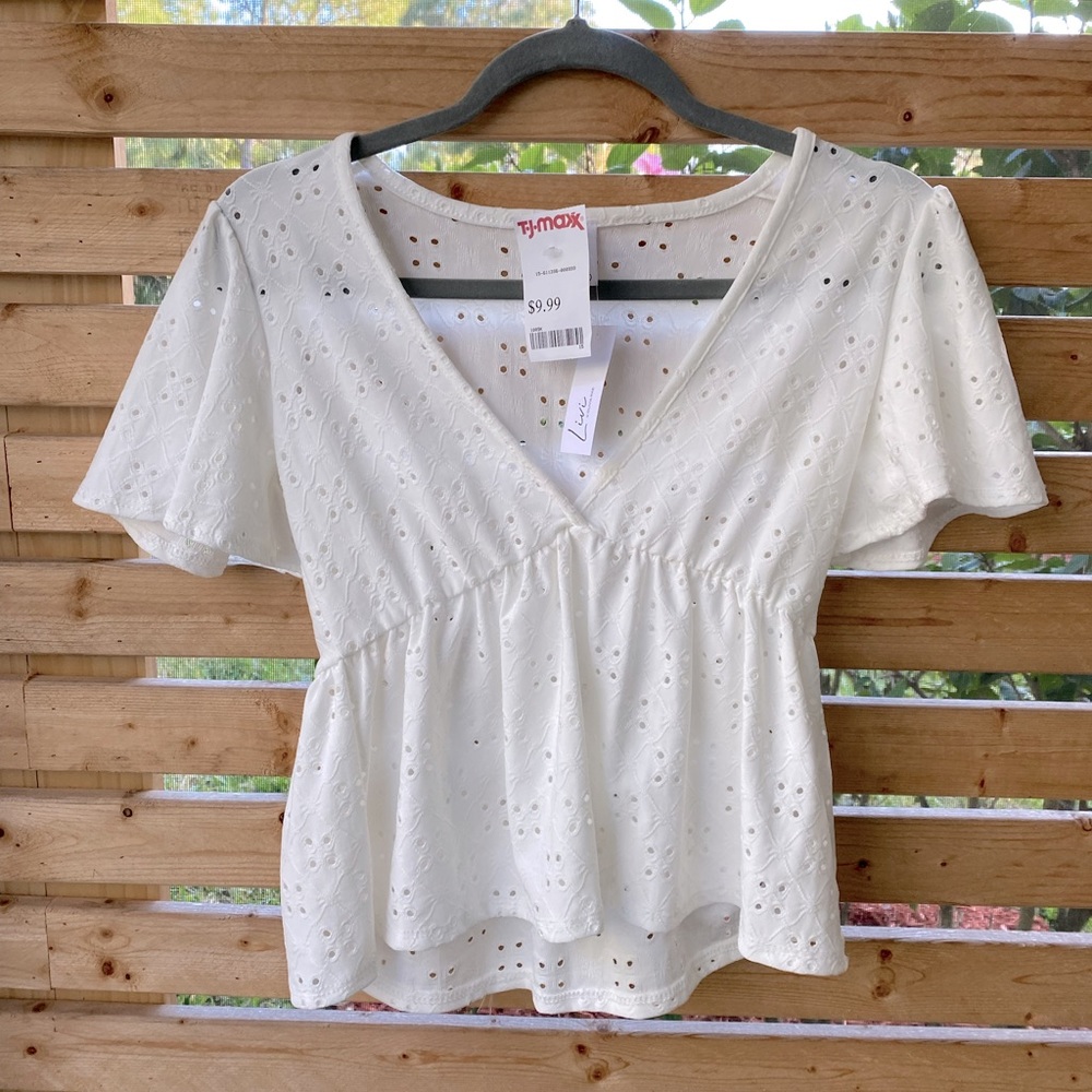 White Eyelet Shirt
